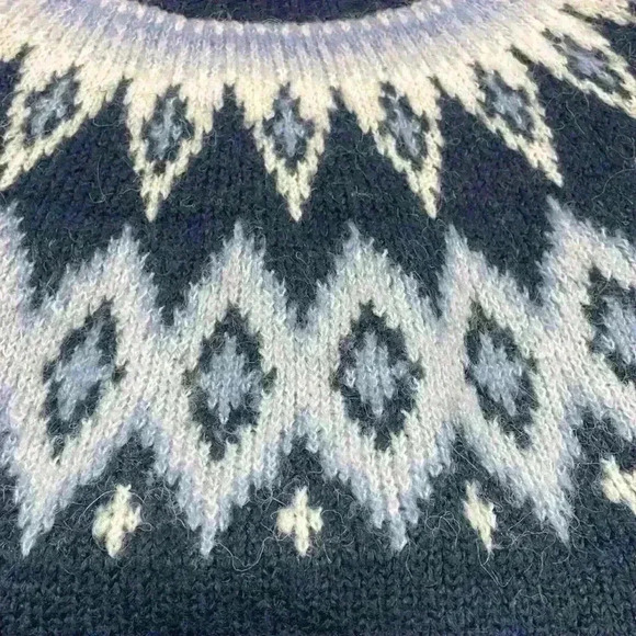 Old Navy women’s fair isle wool blend pullover crewneck sweater size large - Picture 4 of 10